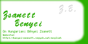 zsanett benyei business card