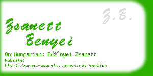 zsanett benyei business card